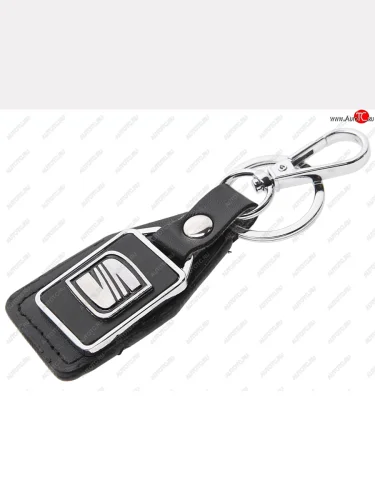 Брелок SEAT черный, металл, кожа MASHINOKOM MASHINOKOM bkn 036
