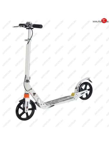 Самокат 2-х колесный (колесо 200мм) до 100кг алюминий ручной тормоз белый NO NAME bq-501-1 white