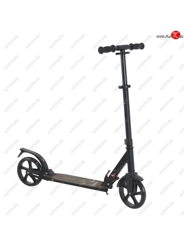 Самокат 2-х колесный (колесо 200мм) до 100кг алюминий черный NO NAME bq-m05 black