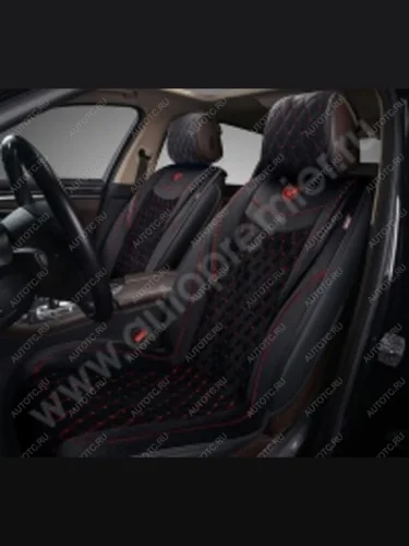 Накидка на сиденье алькантара черно-красная (4 предм.) (2шт.) Brilliant PREMIER PREMIER brl120