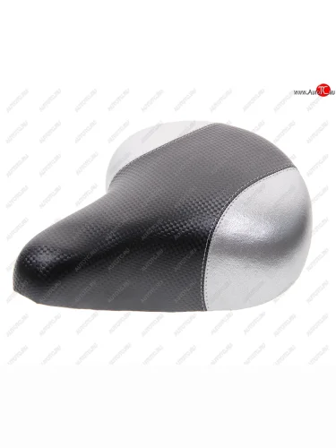 Седло велосипедное 250х210мм с пружинами черно-серое NO NAME bs-080