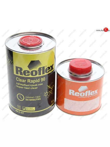 Лак акриловый 2К RAPID 90 1л с отвердителем C90 0.5л супербыстрый REOFLEX REOFLEX ц0013964