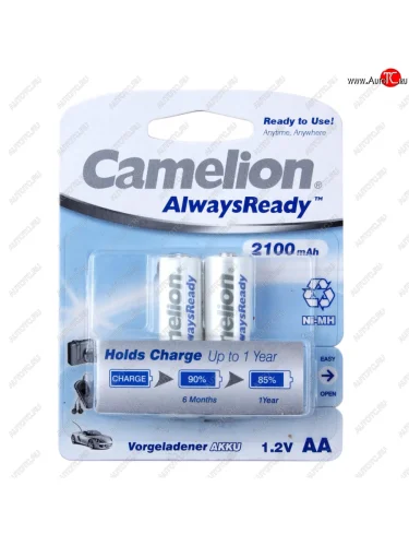 Батарейка AA HR6 1.2V аккумулятор Ni-MH 2100mAh блистер (2шт.) CAMELION CAMELION c-210aakcбл