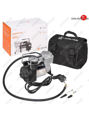 Компрессор автомобильный 35лмин. 7атм. 2A 220V в розетку AIRLINE AIRLINE ca-035-20v