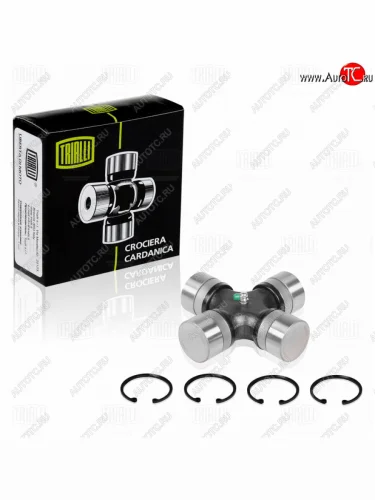 Крестовина КАМАЗ-ЕВРО,МАЗ вала карданного большая в сборе (50х155мм) (стопорные кольца) TRIALLI TRIALLI cc617 TRIALLI cc617