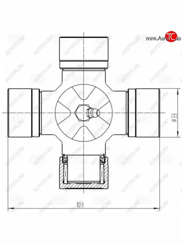 Крестовина ISUZU NQR71,NPR/NMR85 (103.00х33.00) TRIALLI TRIALLI cc774 TRIALLI cc774