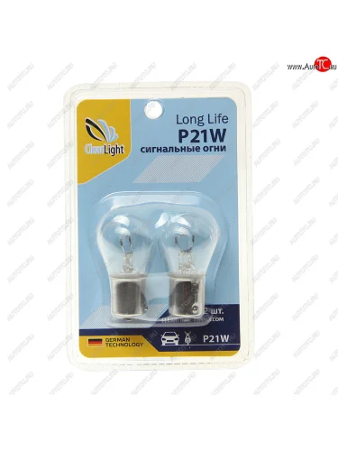 Лампа 12V P21W BA15s блистер (2шт.) CLEARLIGHT CLEARLIGHT cl-p21w-12v 2b