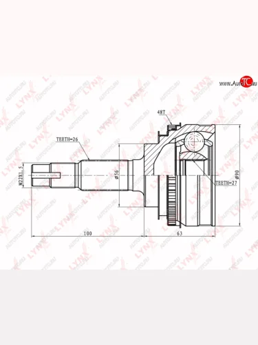 ШРУС наружный TOYOTA Celica LYNX LYNX co7511a