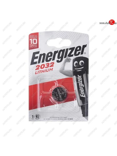 Батарейка CR2032 3V таблетка (пульт сигнализации,ключ) блистер (1шт.) Lithium ENERGIZER ENERGIZER cr2032 bc1