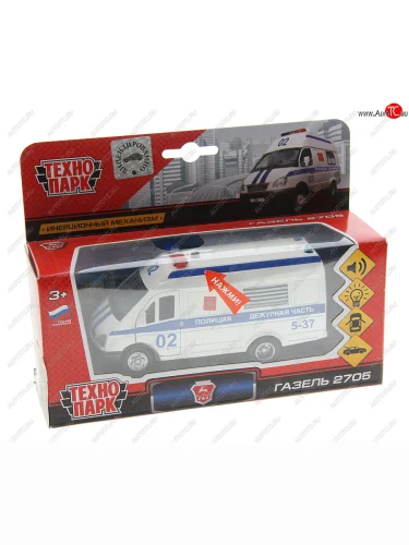 Модель автомобиля ГАЗель 2705 металлическая (свет, звук) ТЕХНОПАРК ТЕХНОПАРК ct-12-76-16