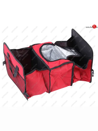 Органайзер в багажник с изотермическим отделом 55х32х30см складной красный NO NAME cto-066 красный
