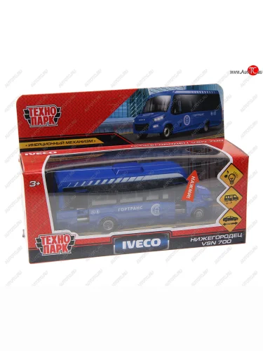 Модель автомобиля IVECO металлическая (свет,звук) ТЕХНОПАРК ТЕХНОПАРК daily-15slcit-bu