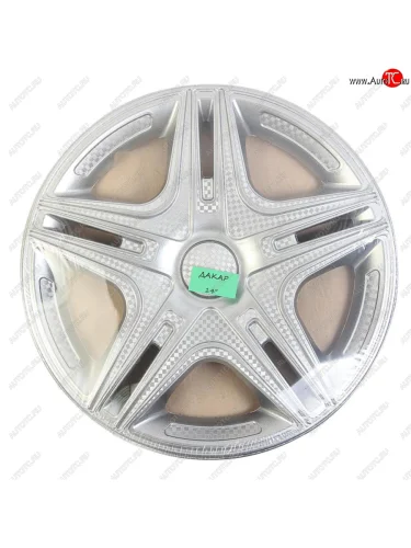 Колпак колеса R-14 серый ДАКАР комплект 4шт. NO NAME дакар r-14