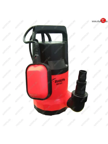 Насос погружной дренажный для чистой воды 400Вт 188лмин. глубина погружения 8м подача 8м ВИХРЬ ВИХРЬ дн-400