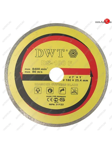 Круг отрезной 180х22мм алмазный сплошной DWT DWT ds-180 f DWT ds-180 f