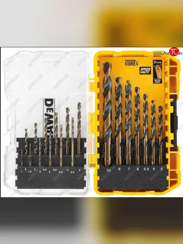 Набор сверл по металлу 1.0-10.0мм HSS (19шт.) DEWALT DEWALT dt70728-qz DEWALT dt70728-qz