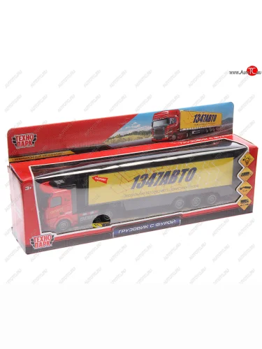 Модель автомобиля ГРУЗОВИК с фурой металлическая (свет, звук) ТЕХНОПАРК ТЕХНОПАРК e950-h65086-r