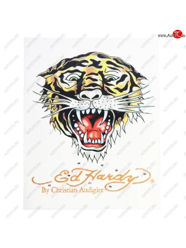Наклейка виниловая TIGER 18х23см со стразами ED HARDY ED HARDY eh-00227