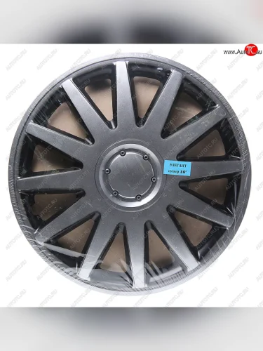 Колпак колеса R-16 черно-серебристый ЭЛЕГАНТ СУПЕР комплект 4шт. NO NAME элегант супер r-16