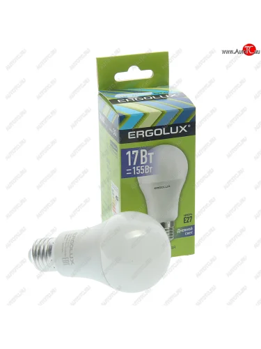 Лампа светодиодная E27 A60 17W (155W) 220V холодный ERGOLUX ERGOLUX el-led-a60-17w-e27-6k
