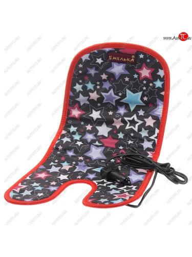 Накидка на сиденье с подогревом 12V детская c терморегулятором Емелька ЕМЕЛЯ ЕМЕЛЯ емелька