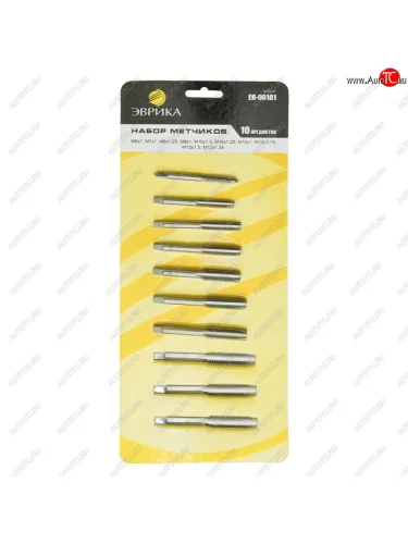 Набор метчиков метрический 10 предметов ЭВРИКА ЭВРИКА er-00101