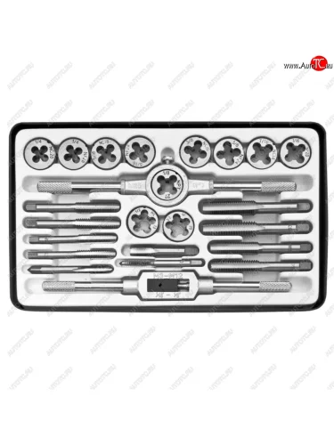 Набор метчиков и плашек дюймовый 24 предмета в кейсе ЭВРИКА ЭВРИКА er-00242