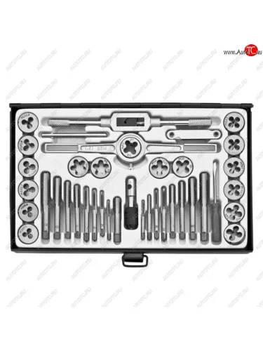 Набор метчиков и плашек метрический 40 предметов ЭВРИКА ЭВРИКА er-00401