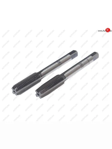 Метчик М08x1.0мм комплект 2шт. в пластиковом футляре ЭВРИКА ЭВРИКА er-00810m