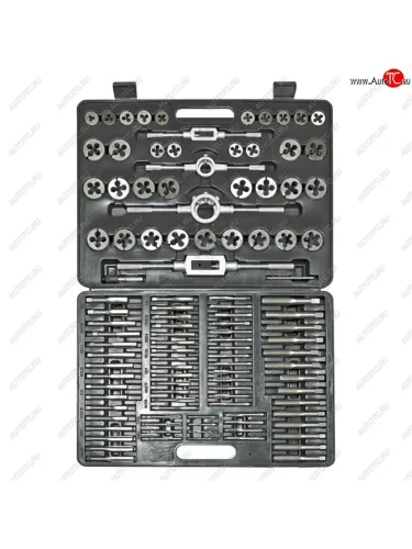 Набор метчиков и плашек метрический 110 предметов ЭВРИКА ЭВРИКА er-01101