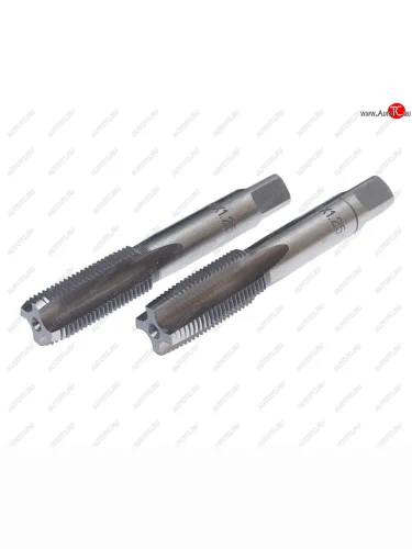 Метчик М14x1.25мм комплект 2шт. в пластиковом футляре ЭВРИКА ЭВРИКА er-01412m