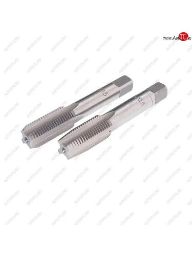 Метчик М14x1.5мм комплект 2шт. в пластиковом футляре ЭВРИКА ЭВРИКА er-01415m