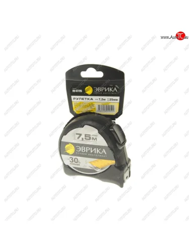 Рулетка 7.5м 25мм металлический корпус, автоблокировка S47 ЭВРИКА ЭВРИКА er-47725 ЭВРИКА er-47725
