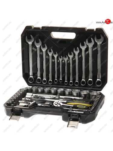 Набор инструментов 61 предмет слесарно-монтажный 14,12 6-ти гран. ЭВРИКА ЭВРИКА er-80061