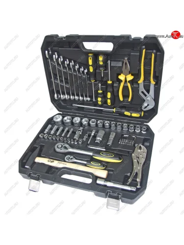 Набор инструментов 72 предмета слесарно-монтажный 14,12 6-ти гран. ЭВРИКА ЭВРИКА er-80072