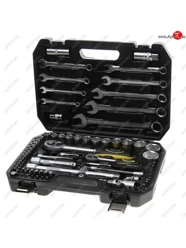 Набор инструментов 82 предмета слесарно-монтажный 14,12 6-ти гран. ЭВРИКА ЭВРИКА er-80082