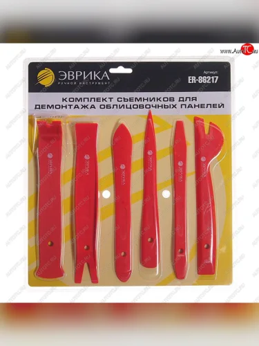 Набор инструментов для демонтажа дверных панелей 6 предметов ЭВРИКА ЭВРИКА er-86217