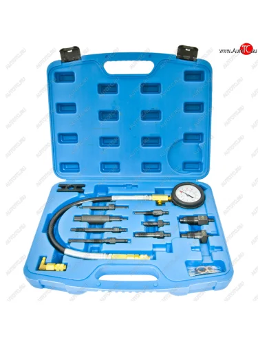 Компрессометр дизель (0-70Bar) легковых автомобилей 15 предметов ЭВРИКА ЭВРИКА er-86304