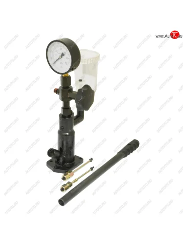 Стенд для проверки дизельных форсунок с манометром и резьбовыми адаптерами-переходниками ЭВРИКА ЭВРИКА er-86306