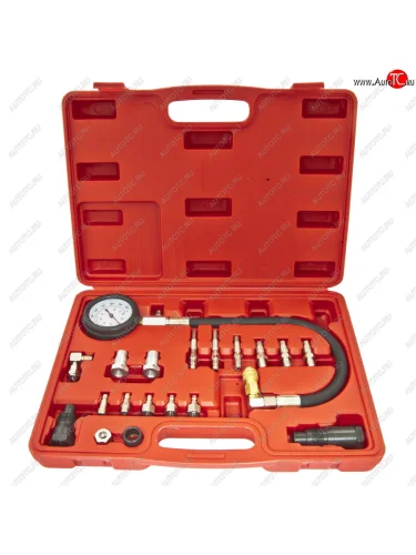 Компрессометр дизель (0-70Bar) 19 предметов в кейсе ЭВРИКА ЭВРИКА er-86314