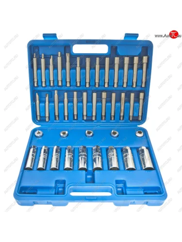 Набор головок и вставок для стоек амортизаторов 39 предметов в кейсе ЭВРИКА ЭВРИКА er-86417