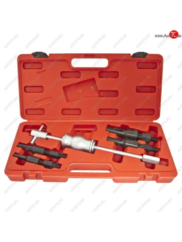 Набор инструментов для демонтажа подшипников внутренних (10-32мм) 5 предметов в кейсе ЭВРИКА ЭВРИКА er-86617