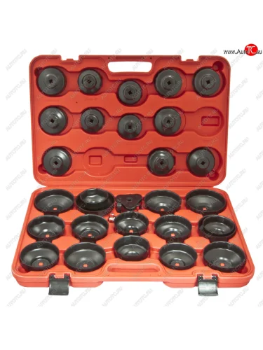 Набор съемников фильтра масляного 38 30 предметов в кейсе ЭВРИКА ЭВРИКА er-86845