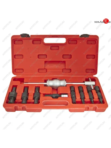 Набор съемников подшипников внутренних с обратным молотком 9 предметов в кейсе ЭВРИКА ЭВРИКА er-86853