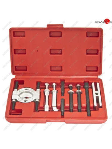 Набор съемников подшипников комбинированный 10-30мм L=50мм 9 предметов в кейсе ЭВРИКА ЭВРИКА er-86854