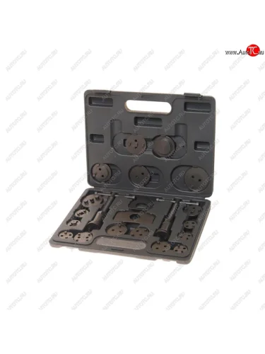 Набор инструментов для сведения тормозных цилиндров 21 предмет ЭВРИКА ЭВРИКА er-88110