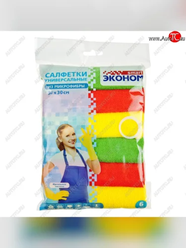 Салфетка микрофибра универсальная 30х30см (6шт.) АВАНГАРД АВАНГАРД esm-72431