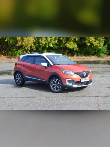 Рейлинги на крышу Petroil Tuning (серебристый муар) Renault Kaptur (2016-2022) дорестайлинг, рестайлинг