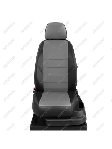 Авточехлы FORD Transit (15-) 3-х местный экокожа спинка целая черно-серые AVTOLIDER AVTOLIDER fd13-1003-ec02 