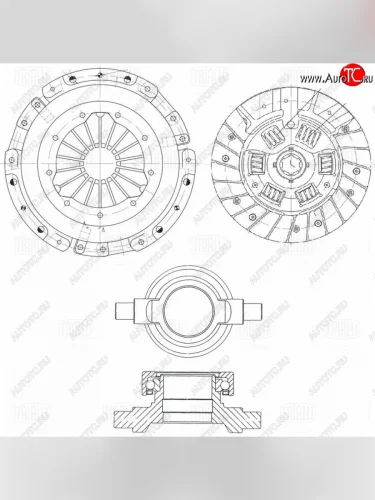 Сцепление МТЗ-320 лепестковое однодисковое в сборе TRIALLI TRIALLI fr0704